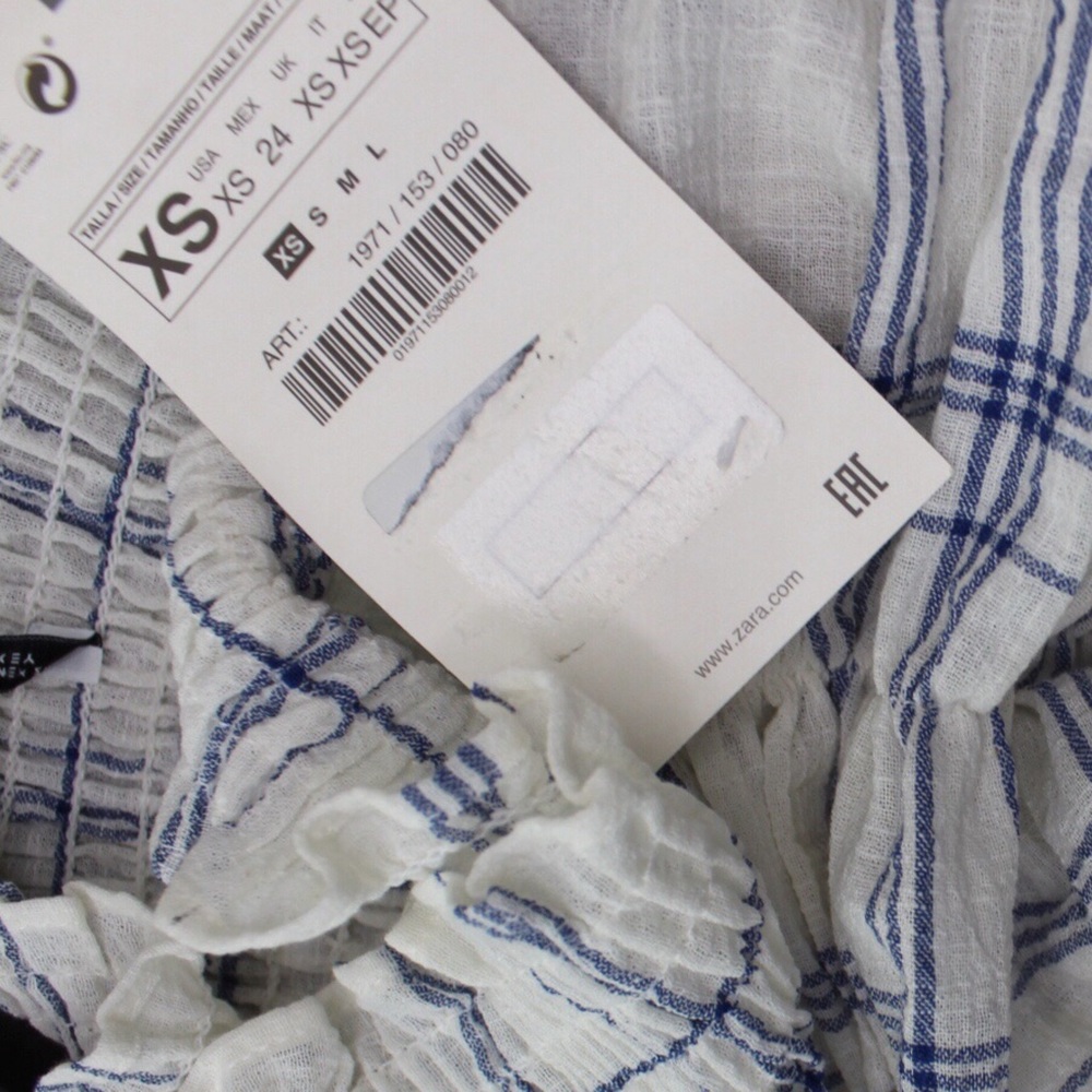 Zara Rustic Puff Sleeve Cropped Top - Picture 11 of 11